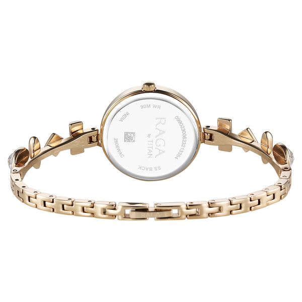 Titan Raga Viva Quartz Analog Champagne Dial Metal Strap Watch for Women - image number 4