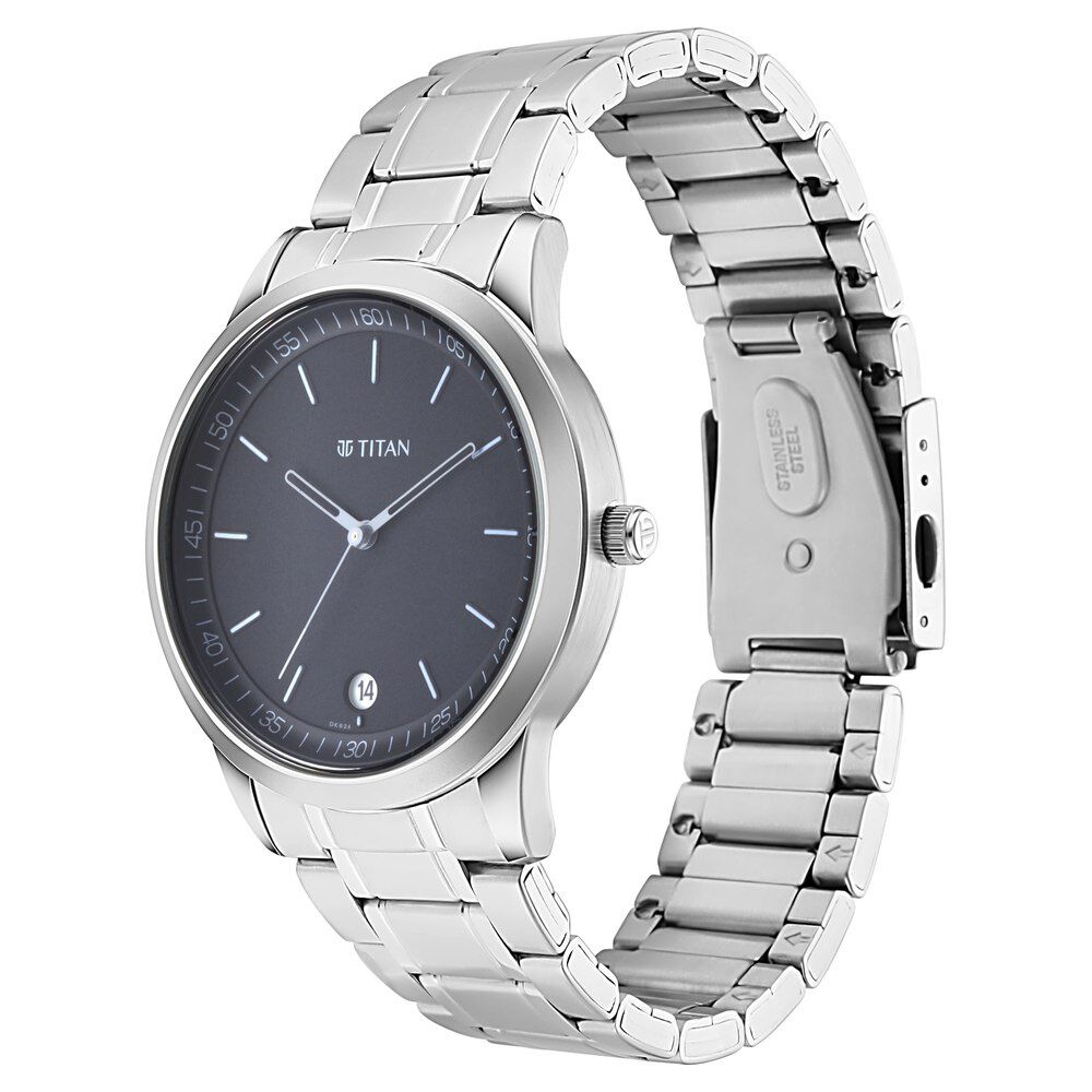 Buy Online Titan Men s Timeless Style Watch Refined Black Dial
