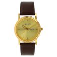 Sonata Quartz Analog Champagne Dial Metal Strap Watch for Men