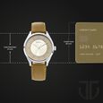 Titan Men's Urban Edge Lustrous Gold Dial Leather Watch - image number 2