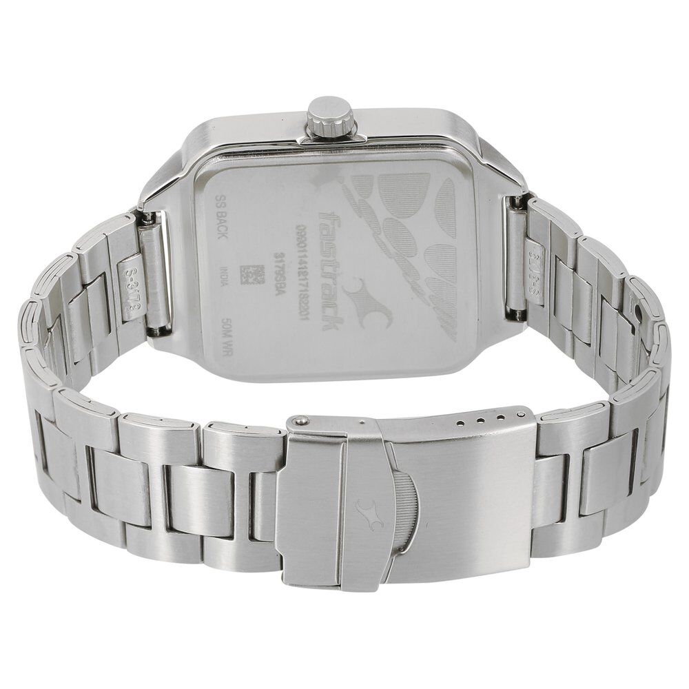 Buy Online Fastrack Varsity Quartz Analog White Dial Stainless Steel Strap Watch for Guys 3179sm01 Titan