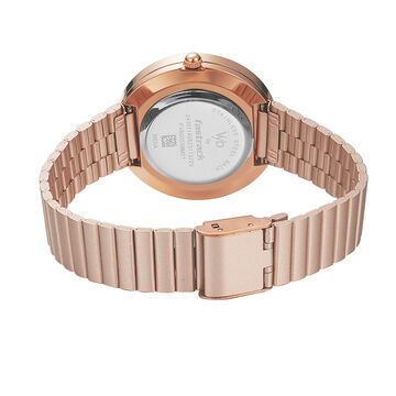 Fastrack Vyb Mirage Quartz Analog Rose Gold Dial Stainless Steel Strap Watch for Girls