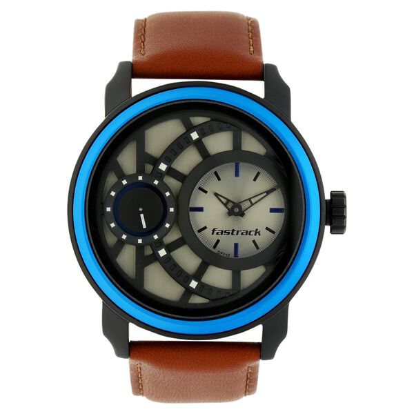 Fastrack Quartz Analog Multicoloured Dial Leather Strap Watch for Guys - image number 0