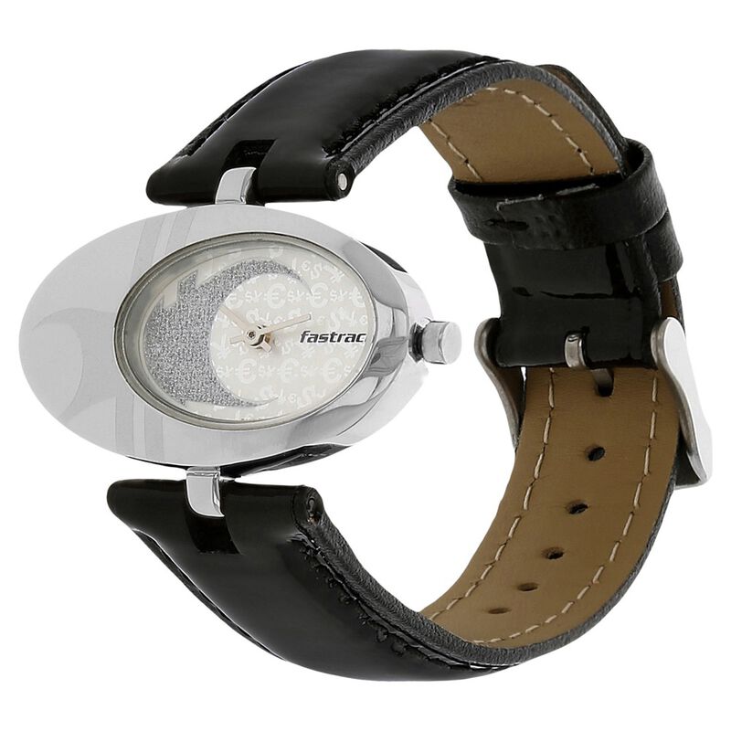 Fastrack Quartz Analog Silver Dial Leather Strap Watch for Girls - image number 1