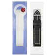 22 mm Black Genuine Leather Strap for Men - image number 7