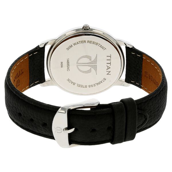 Titan Eternal Mumbai Quartz Analog Grey Dial Leather Strap Unisex Watch - image number 3
