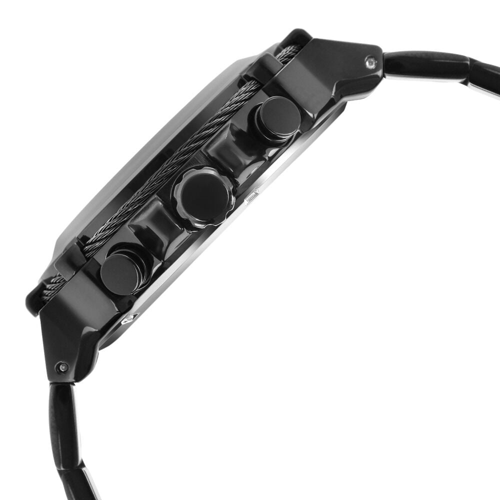 Buy Online Lee Cooper Quartz Multifunction Black Dial Metal Strap