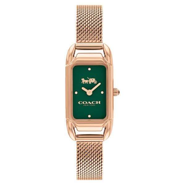Coach Quartz Analog Green Dial Stainless Steel Strap Watch for Women