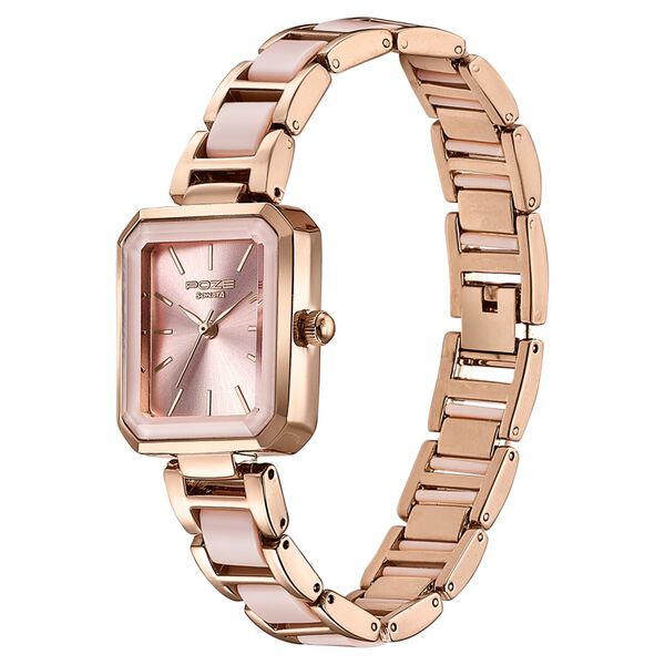 Sonata Poze Quartz Analog Pink Dial Two Toned Metal & Plastic Strap Watch For Women - image number 4