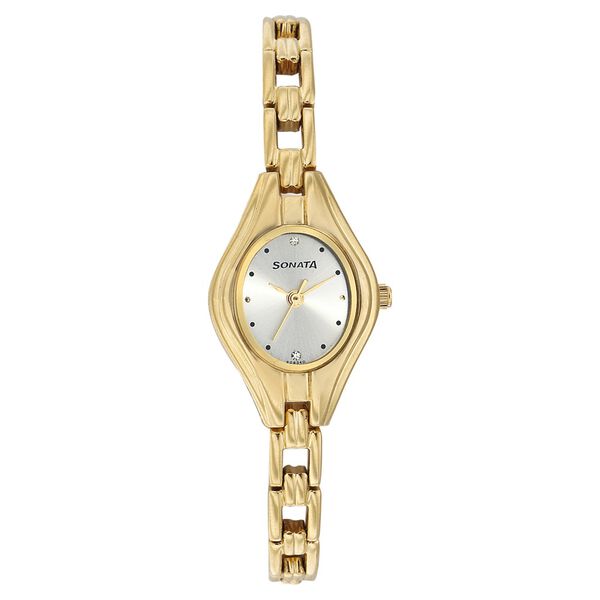Sonata Quartz Analog Silver Dial Strap Watch for Women - image number 0