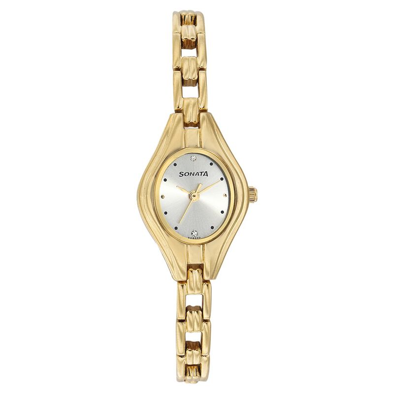 Sonata Quartz Analog Silver Dial Strap Watch for Women