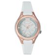 SF Quartz Analog White Dial Plastic Strap Watch for Women