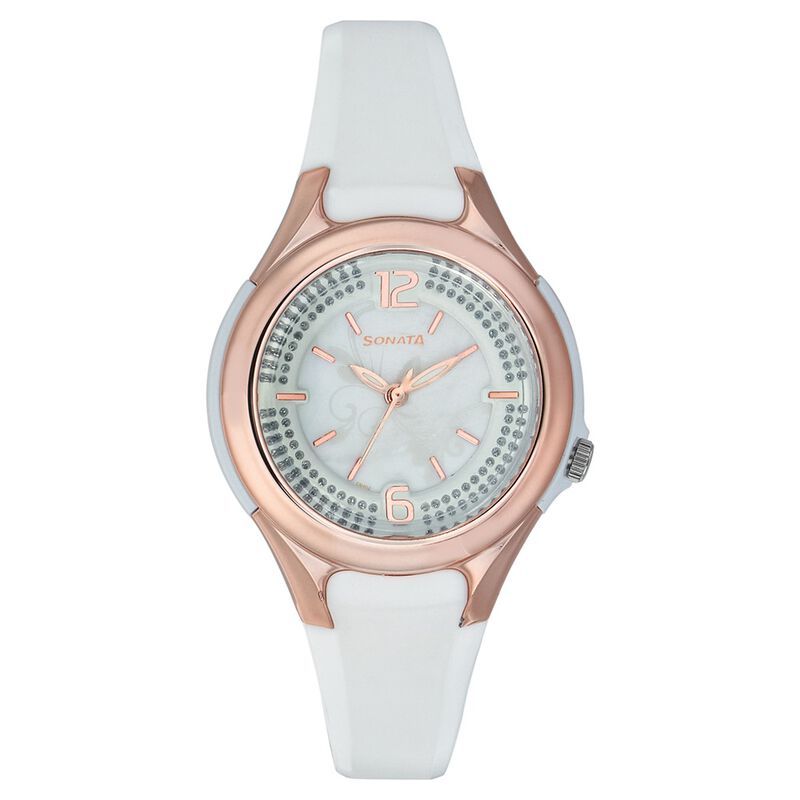 SF By Sonata Mother of Pearl Dial Women Watch With Plastic Strap