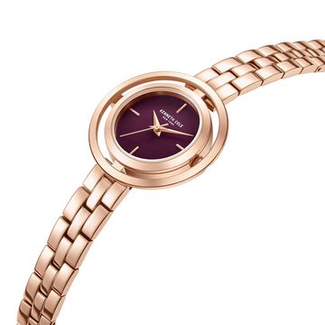 Kenneth Cole Quartz Analog Purple Dial Stainless Steel Strap Watch for Women