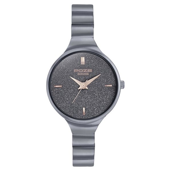Poze by Sonata Quartz Analog Grey Dial Metal Strap Watch for Women - image number 0