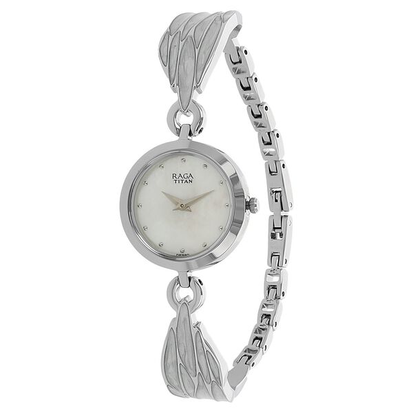 Titan Raga Moonlight Mother of Pearl Dial Analog Metal Strap watch for Women - image number 1