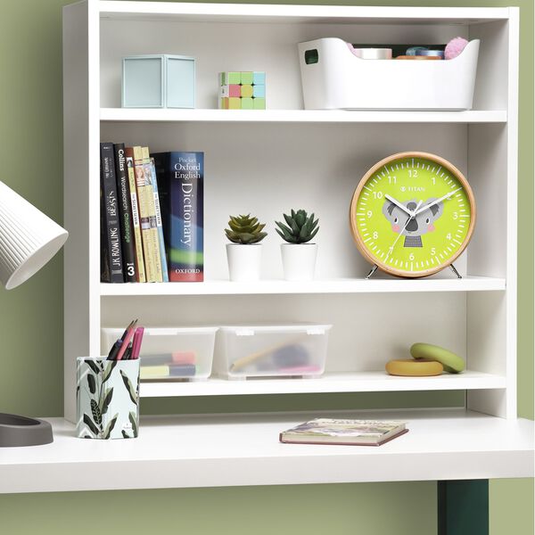 Titan Wooden Shelf Clock for Kids with a Koala Cartoon Print on Dial - image number 0