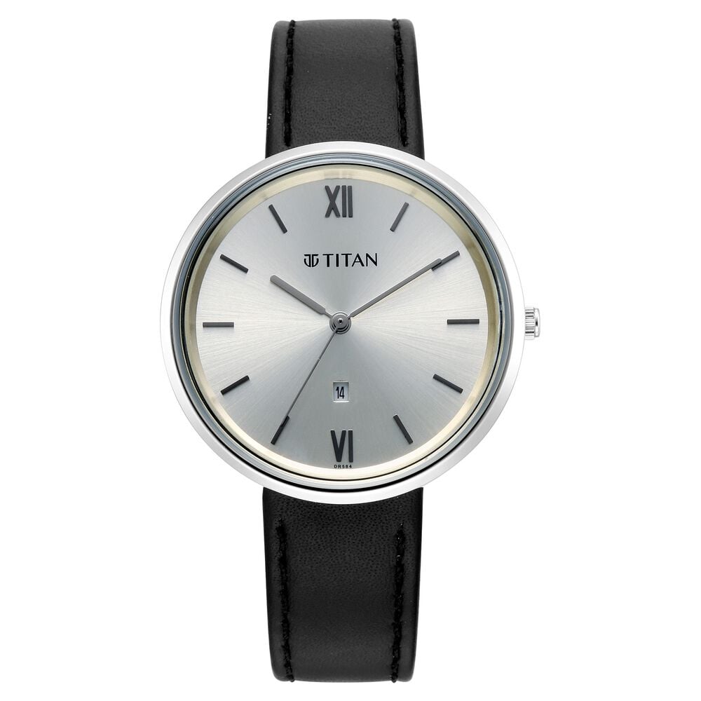 Titan Neo Quartz Analog White Dial Brown Leather Strap Watch For Women-image-36