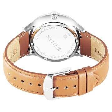 Titan Timeless Treasures Quartz Analog with Date Green Dial With Brown Color Leather Strap Watch For Men