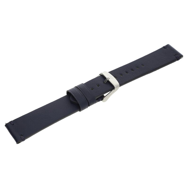 20 mm Blue Genuine Leather Strap for Men - image number 3