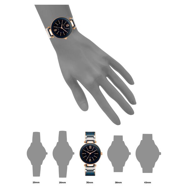Anne Klein Quartz Analog Blue Dial Two Toned Ceramic Strap Watch For Women - image number 3