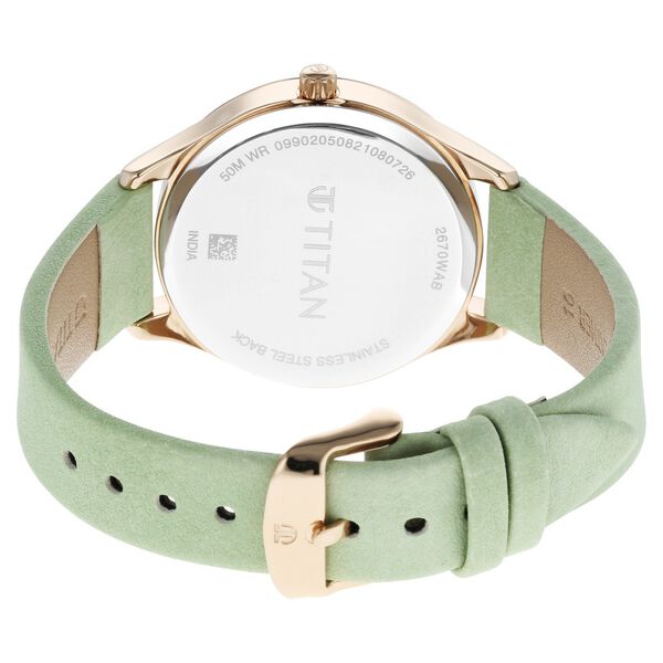 Titan Pastel Dreams Analog Leather Strap watch for Women - image number 4