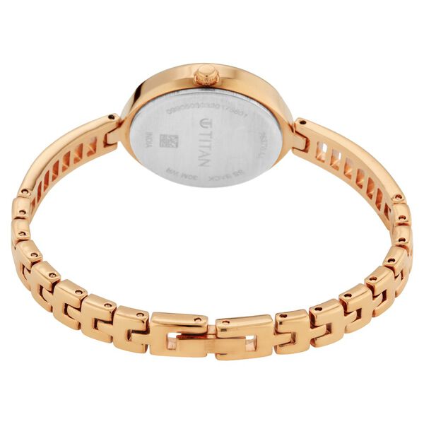 Titan Quartz Analog Silver Dial Metal Strap Watch for Women - image number 4