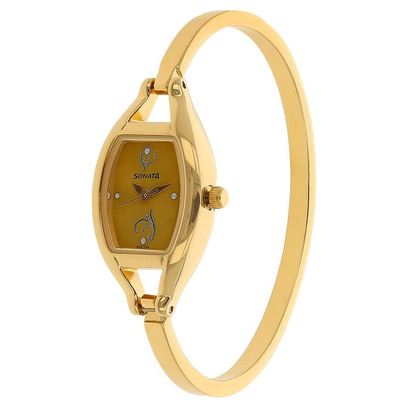 Sonata Quartz Analog Champagne Dial Metal Strap Watch for Women - image number 1