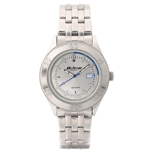 Titan Octane Silver Dial Analog with Date Stainless Steel Strap watch for Men - image number 1