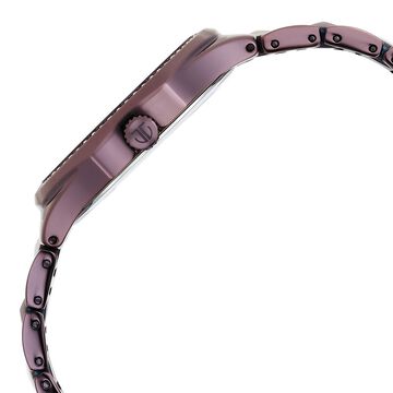 Titan Purple Glitz Quartz Analog Stainless Steel Strap Watch for Women