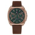Tommy Hilfiger Quartz Multifunction Green Dial Brown Leather Strap Watch for Men - image number 0