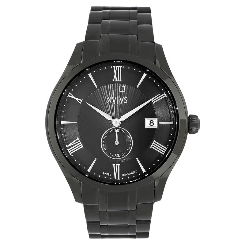 Xylys Swiss Analog Stainless Steel Black Dial Watch for Men