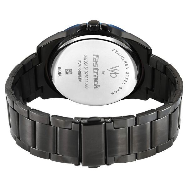 Vyb Horizon By Fastrack Quartz Analog Black Dial Black Metal Strap Watch For Guys - image number 5