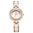 Fastrack Vyb Starlet Quartz Analog White Dial Rose Gold Color Metal Strap Watch For Girls - image number 1