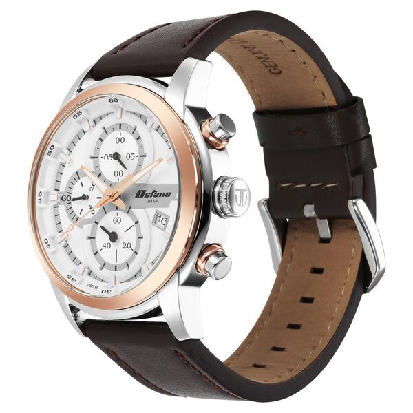 Titan Octane Silver Dial Analog with Date Stainless Steel Strap Watch for Men - image number 2