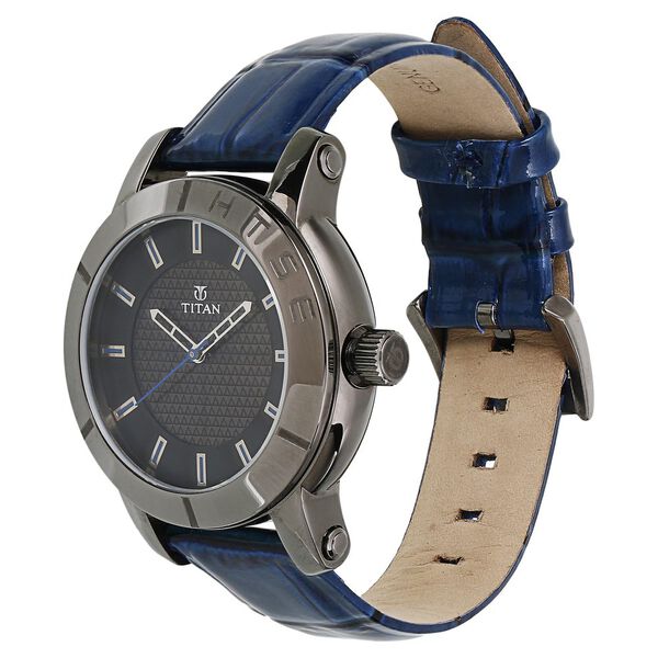Titan Quartz Analog Solar Black Dial Leather Strap Watch for Women - image number 1