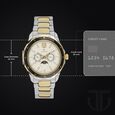 Titan Quartz Multifunction White Dial Stainless Steel Strap Watch for Men - image number 2
