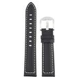 20 mm Black Genuine Leather Straps for Men - image number 0