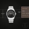 Titan Workwear Quartz Analog Black Dial Silver Stainless Steel Strap Watch For Men - image number 2