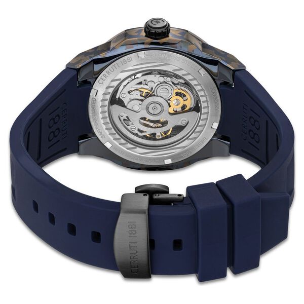 Cerruti 1881 Blue Dial Silicone Strap Watch for Men - image number 5