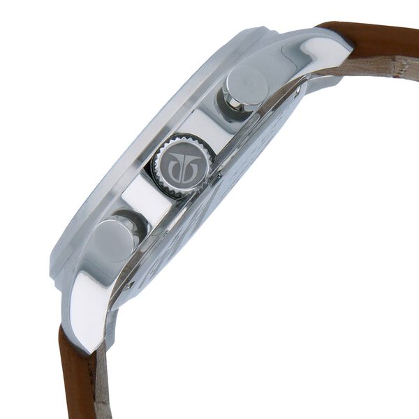 Titan Quartz Chronograph Silver Dial Leather Strap Watch for Men - image number 2