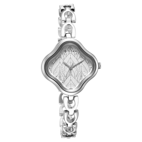 Titan Karishma White Dial Analog Metal Strap Watch for Women - image number 1