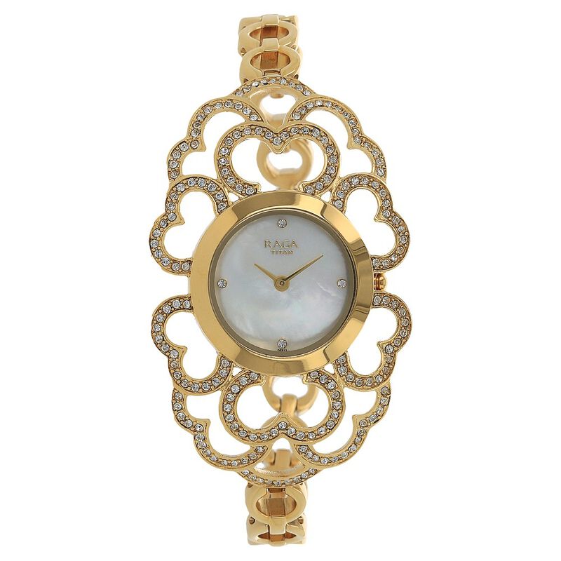 Titan Raga Moonlight Mother of Pearl Dial Women Watch With Metal Strap