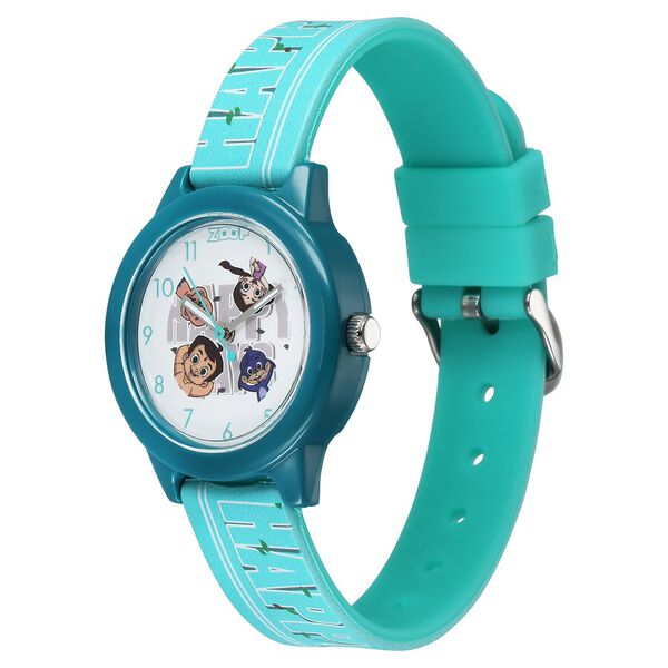 Zoop Chhota Bheem Analog Watch with White Dial & Turquoise Strap for Boys Girls Kids, from House of Titan - image number 3