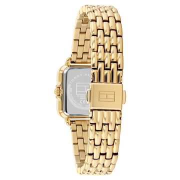 Tommy Hilfiger Quartz Analog Green Dial Golden Stainless Steel Strap Watch For Women
