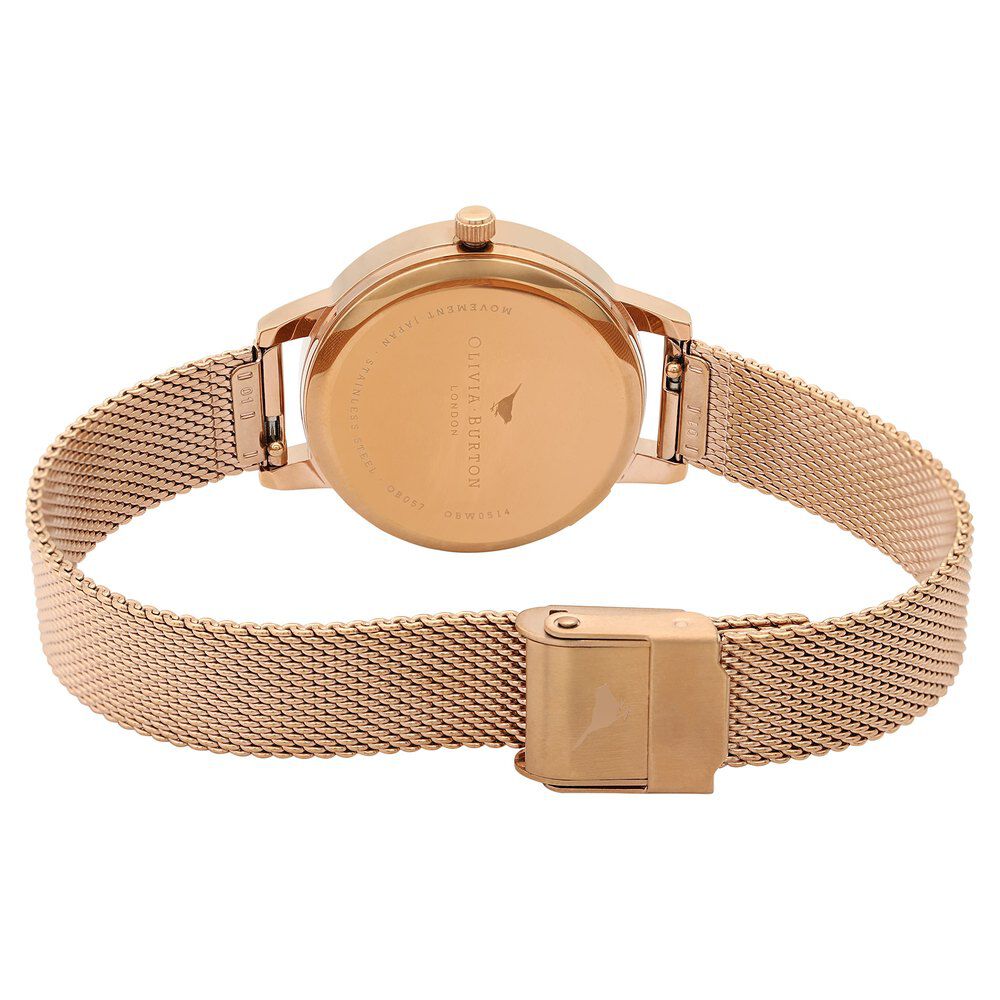 Olivia Burton Quartz Analog White Dial Stainless Steel Strap Watch for Women