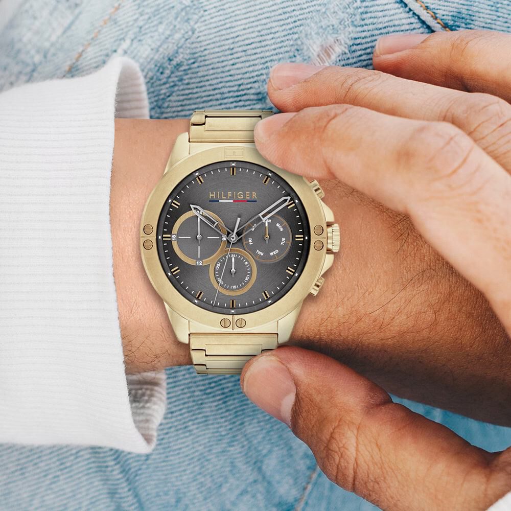 Tommy hilfiger rose gold mens watch deals