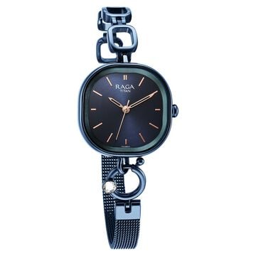 Titan Raga Delight Blue Dial Analog Metal Strap Watch for Women