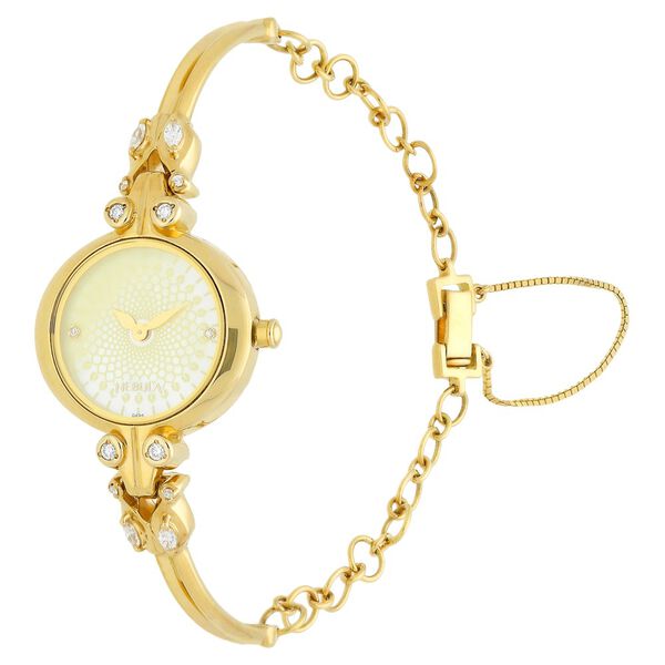 Nebula Quartz Analog Champagne Dial 18 Karat Gold Strap Watch for Women - image number 1