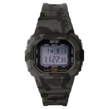 Zoop Digital Watch with LCD Dial And Camouflage Military Grey Strap for Boys Kids, from House of Titan